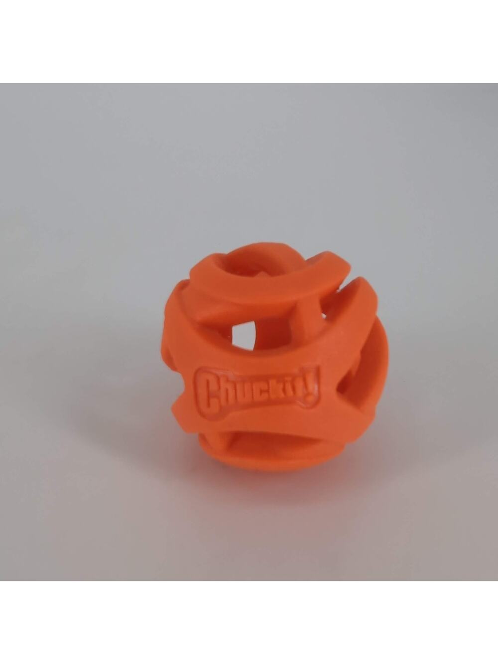 Chuckit! Orange Breathe Right Lightweight Air Fetch Ball Dog Puppy Toy - GUC